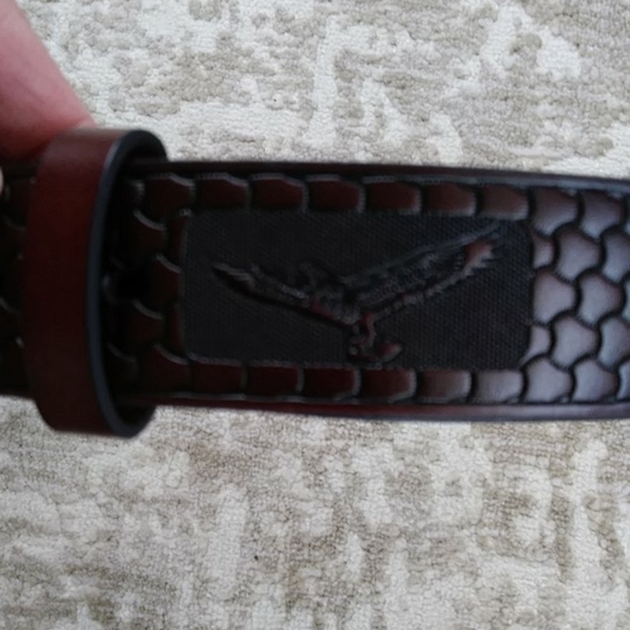 Canyon Sky Eagle Leather Honeycomb Print Belt - Picture 5 of 16